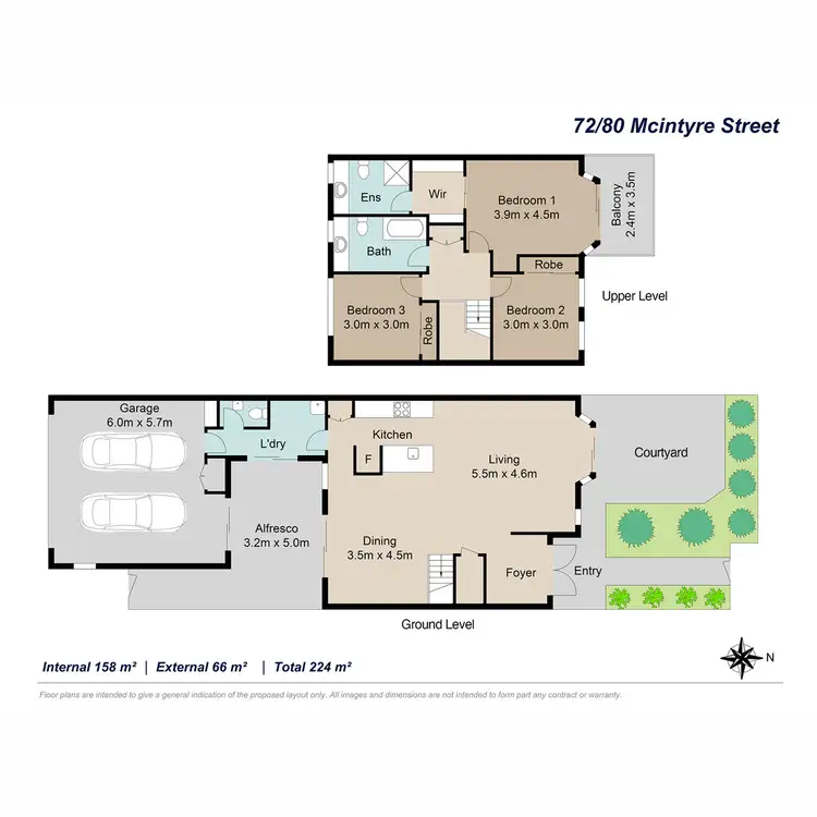 Floorplan of Homely townhouse listing, 72/80 McIntyre Street, Hendra QLD 4011