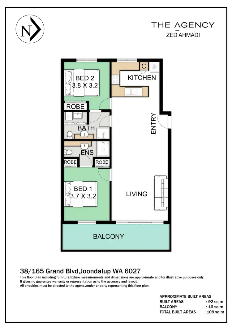 Floorplan of Homely apartment listing, 38/165 Grand Boulevard, Joondalup WA 6027