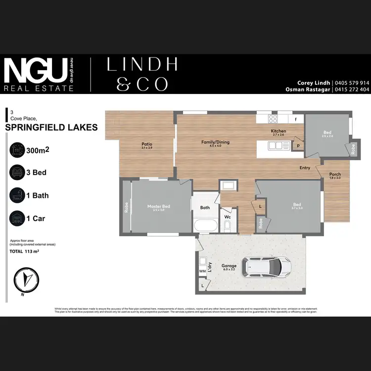 Floorplan of Homely house listing, 3 Cove Place, Springfield Lakes QLD 4300