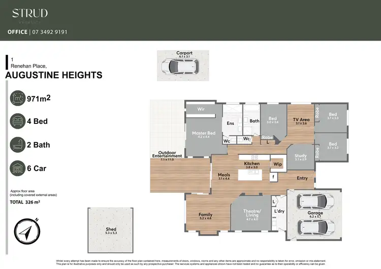 Floorplan of Homely house listing, 1 Renehan Place, Augustine Heights QLD 4300