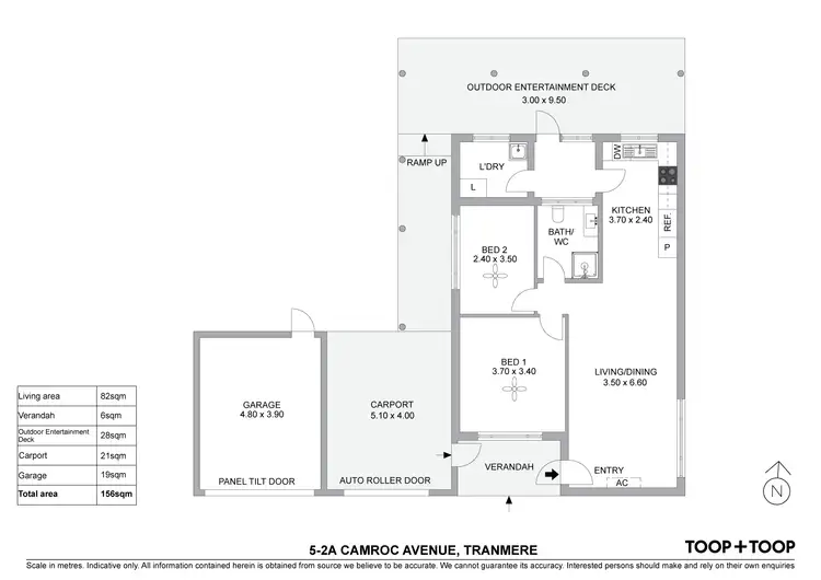 Floorplan of Homely unit listing, 5/2A Camroc Avenue, Tranmere SA 5073