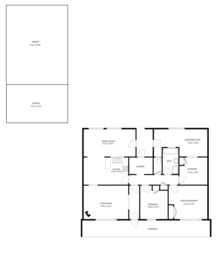 Floorplan of Homely house listing, 25 Stanley Street, Barnawartha VIC 3688