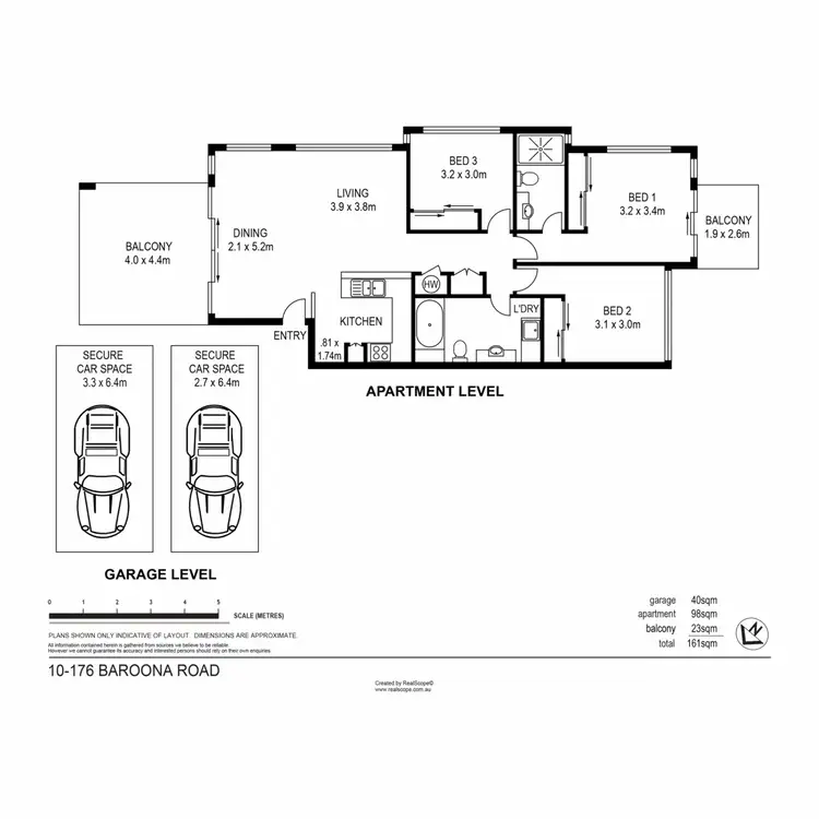 Floorplan of Homely apartment listing, 10/176 Baroona Road, Paddington QLD 4064