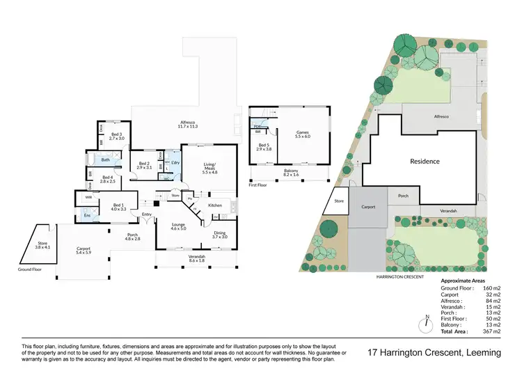 Floorplan of Homely house listing, 17 Harrington Crescent, Leeming WA 6149