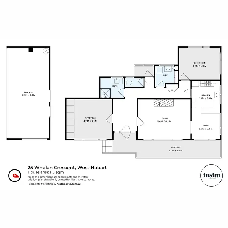 Floorplan of Homely house listing, 25 Whelan Crescent, West Hobart TAS 7000