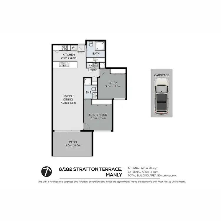 Floorplan of Homely unit listing, 6/182 Stratton Terrace, Manly QLD 4179
