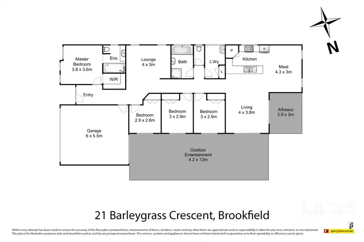 Floorplan of Homely house listing, 21 Barleygrass Cresent, Brookfield VIC 3338