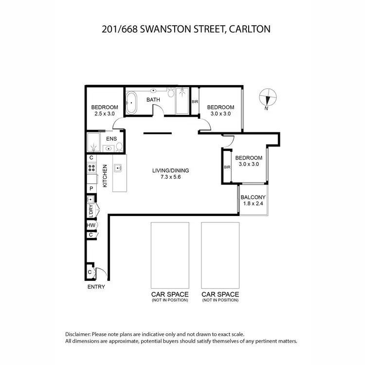 Floorplan of Homely apartment listing, 201/668 Swanston Street, Carlton VIC 3053