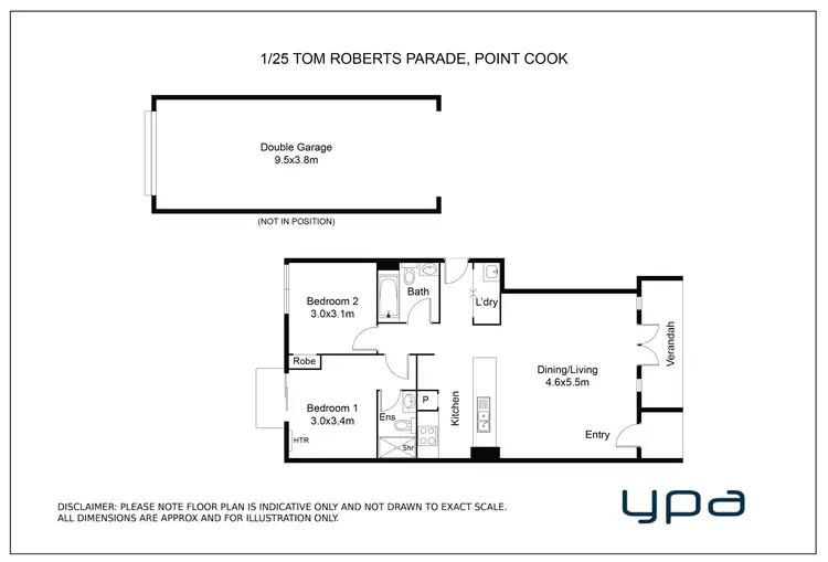 Floorplan of Homely house listing, 1/25 Tom Roberts Parade, Point Cook VIC 3030