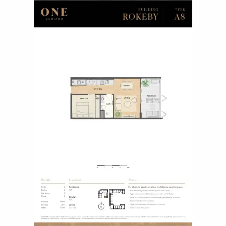 Floorplan of Homely apartment listing, 304/10 Rokeby Road, Subiaco WA 6008