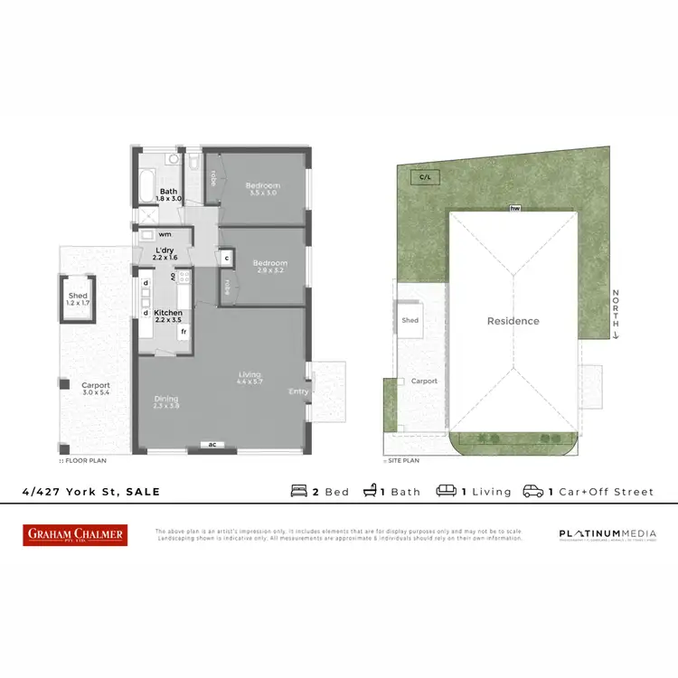 Floorplan of Homely unit listing, 4/427 York Street, Sale VIC 3850