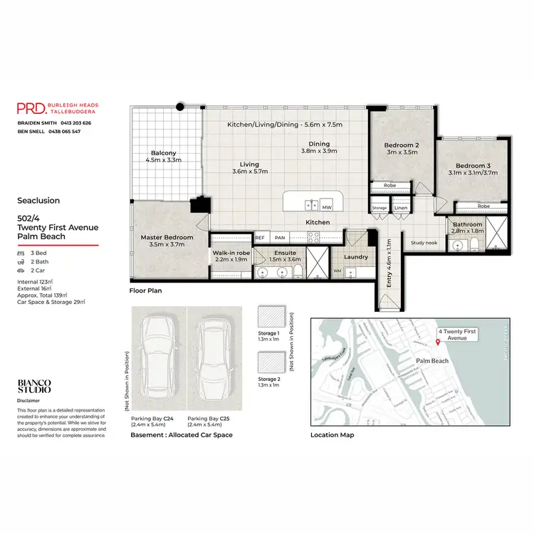 Floorplan of Homely unit listing, 502/4 Twenty First Avenue, Palm Beach QLD 4221