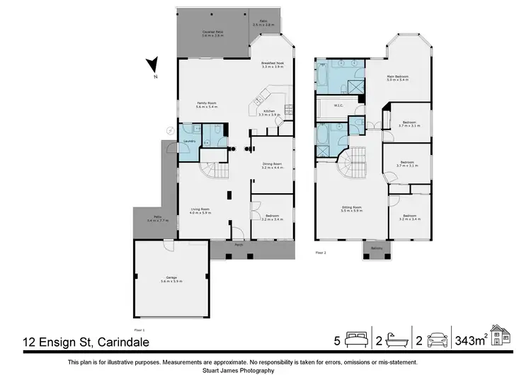 Floorplan of Homely house listing, 12 Ensign Street, Carindale QLD 4152