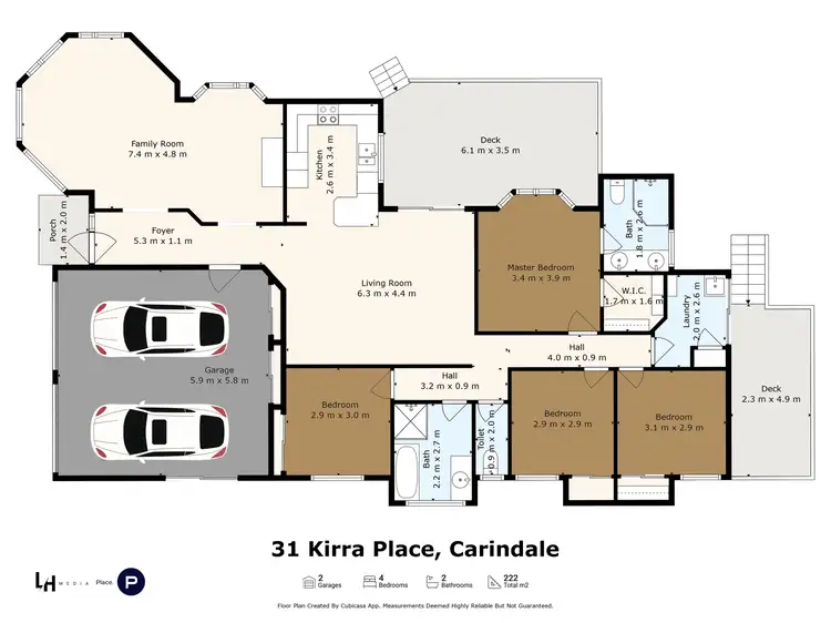 Floorplan of Homely house listing, 31 Kirra Place, Carindale QLD 4152