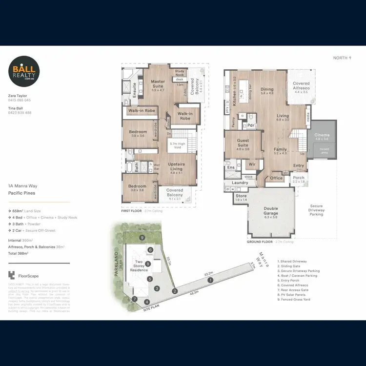 Floorplan of Homely house listing, 1A Manra Way, Pacific Pines QLD 4211
