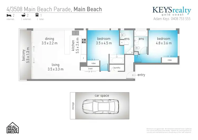 Floorplan of Homely apartment listing, 4/3508 Main Beach Parade, Main Beach QLD 4217