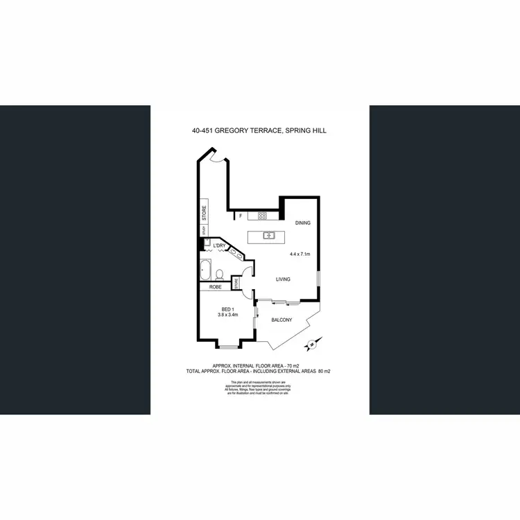 Floorplan of Homely apartment listing, 40/451 Gregory Terrace, Spring Hill QLD 4000