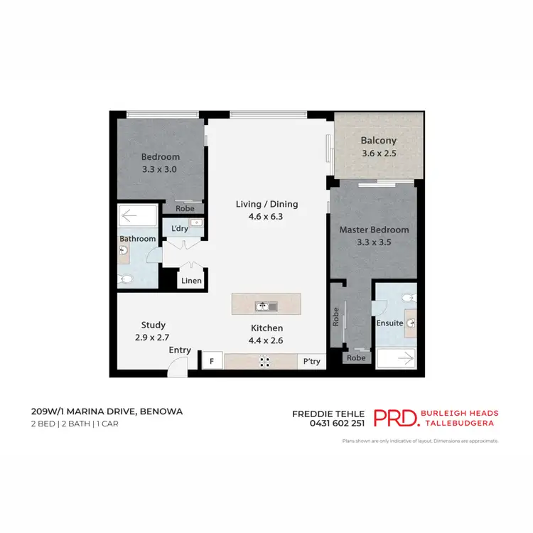 Floorplan of Homely unit listing, 209W/1 Marina Drive, Benowa QLD 4217