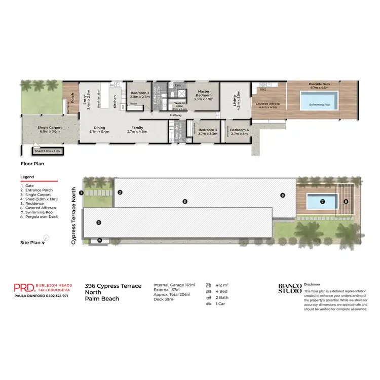 Floorplan of Homely house listing, 396 Cypress Terrace North, Palm Beach QLD 4221