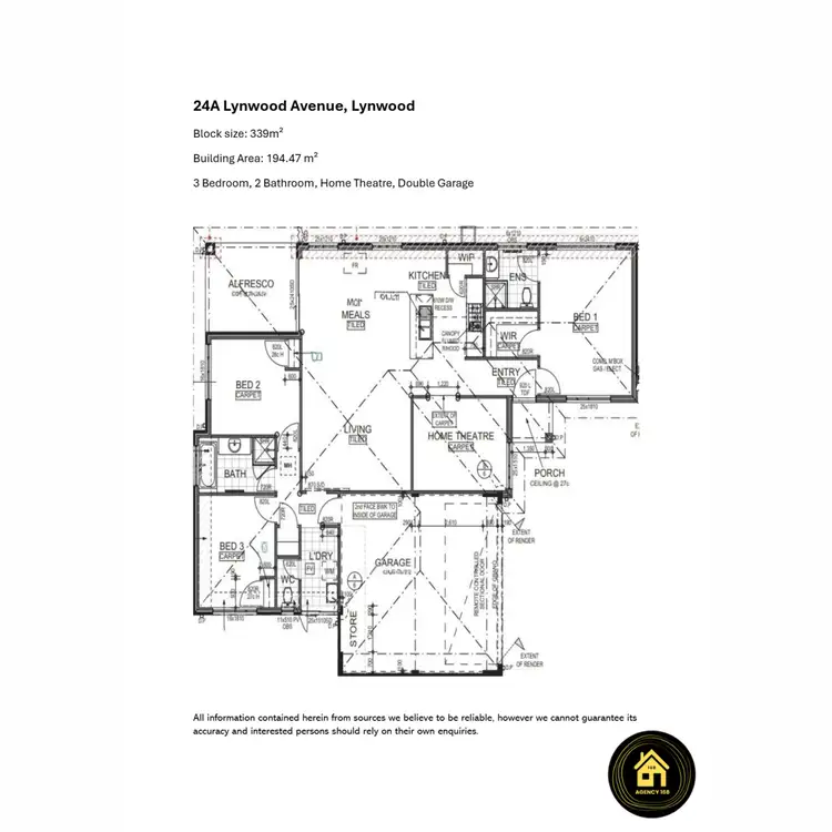 Floorplan of Homely house listing, 24A Lynwood Avenue, Lynwood WA 6147