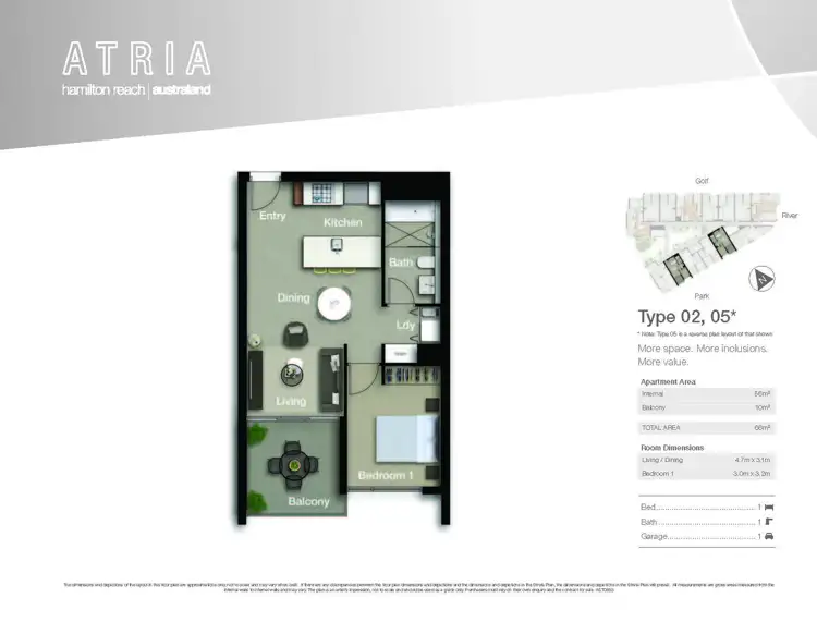 Floorplan of Homely apartment listing, 4302/18 Parkside Circuit, Hamilton QLD 4007