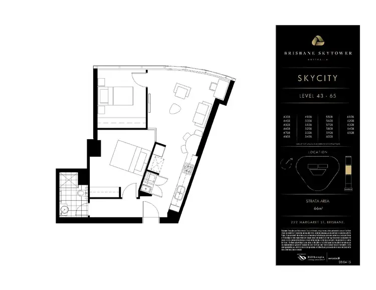 Floorplan of Homely apartment listing, 4408/222 Margaret Street, Brisbane City QLD 4000