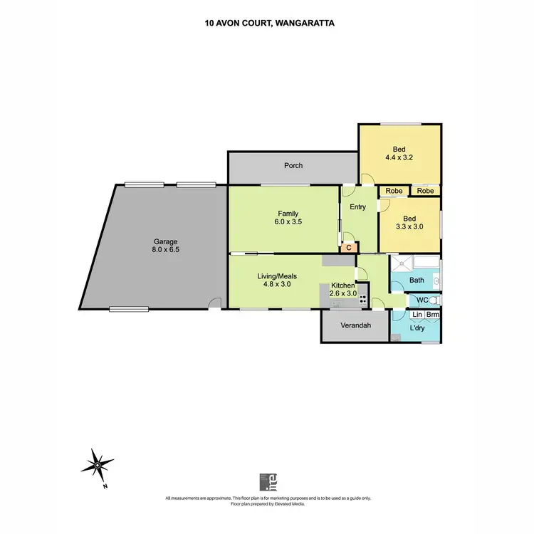 Floorplan of Homely house listing, 10 Avon Court, Wangaratta VIC 3677