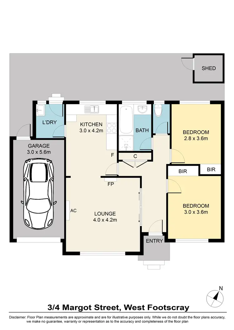 Floorplan of Homely villa listing, 3/4 Margot Street, West Footscray VIC 3012