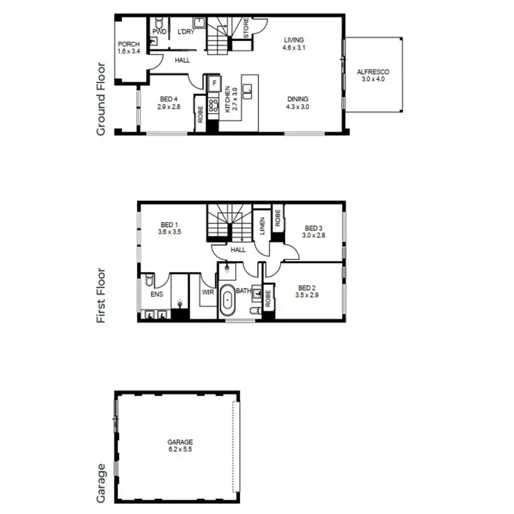 Floorplan of Homely terrace listing, 12 Canchim Lane, Oran Park NSW 2570