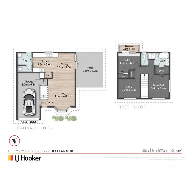 Floorplan of Homely townhouse listing, 25/2 Florence Street, Kallangur QLD 4503