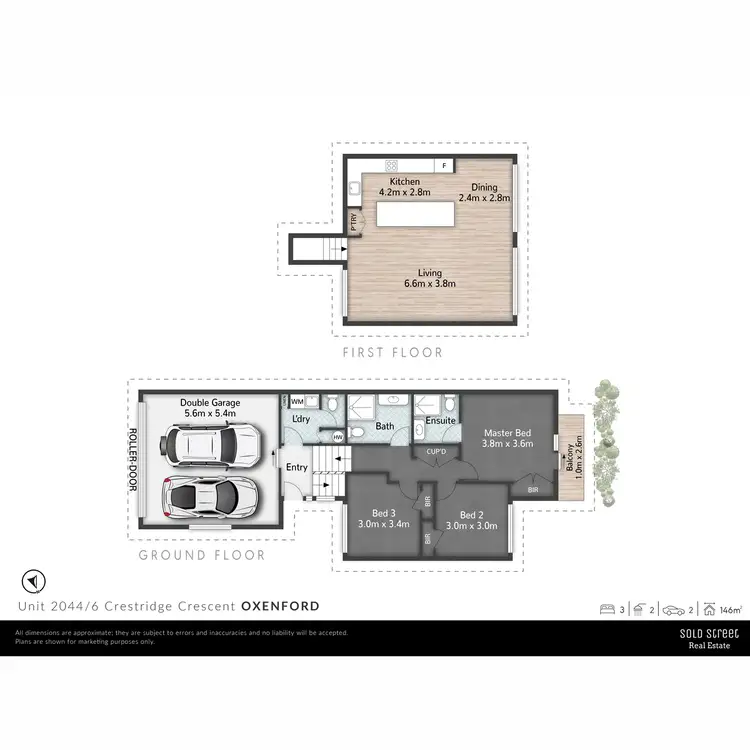 Floorplan of Homely townhouse listing, 2044/6 Crestridge Crescent, Oxenford QLD 4210