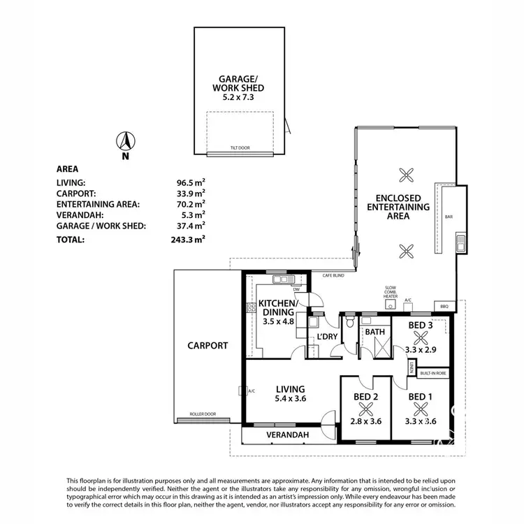 Floorplan of Homely house listing, 55 Nicolle Drive, Morphett Vale SA 5162