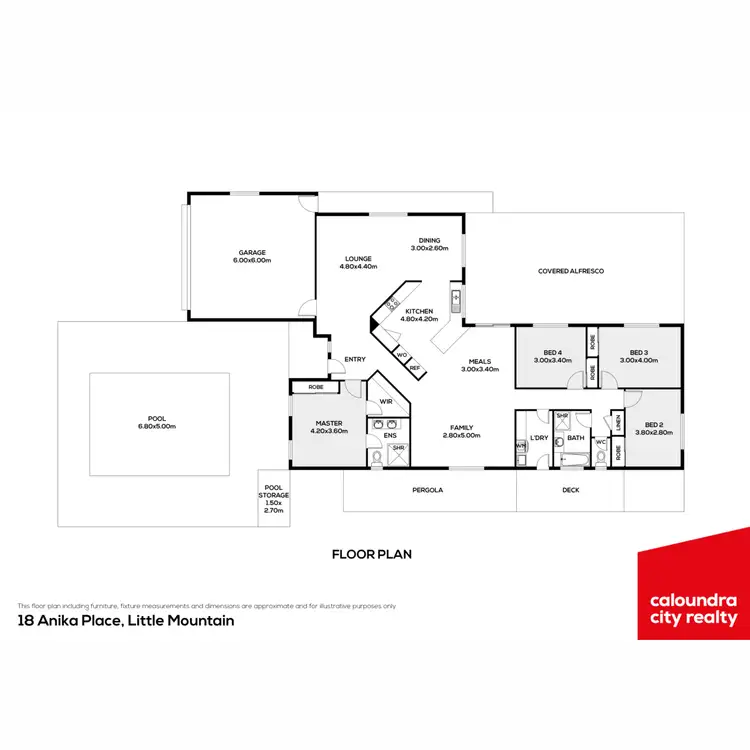 Floorplan of Homely house listing, 18 Anika Place, Little Mountain QLD 4551