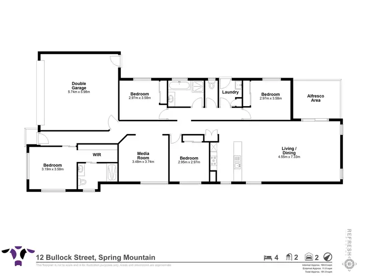 Floorplan of Homely house listing, 12 Bullock Street, Spring Mountain QLD 4300
