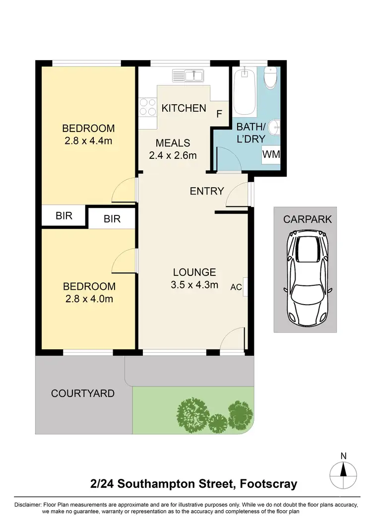 Floorplan of Homely unit listing, 2/24 Southampton Street, Footscray VIC 3011