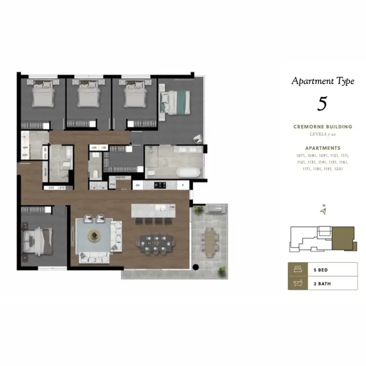 Floorplan of Homely apartment listing, 1111/51 Fish Lane, South Brisbane QLD 4101