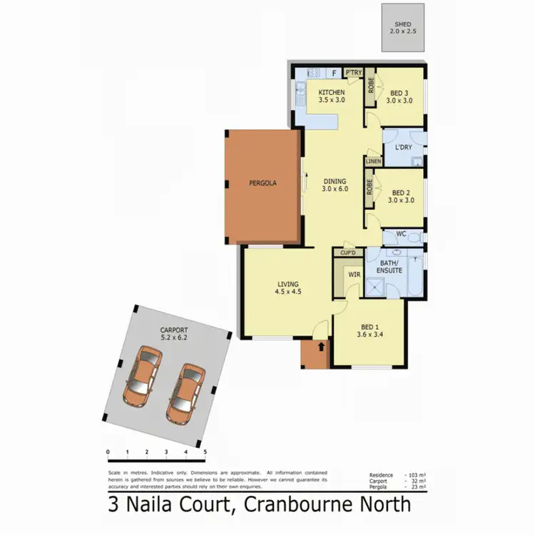 Floorplan of Homely house listing, 3 Naila Court, Cranbourne North VIC 3977