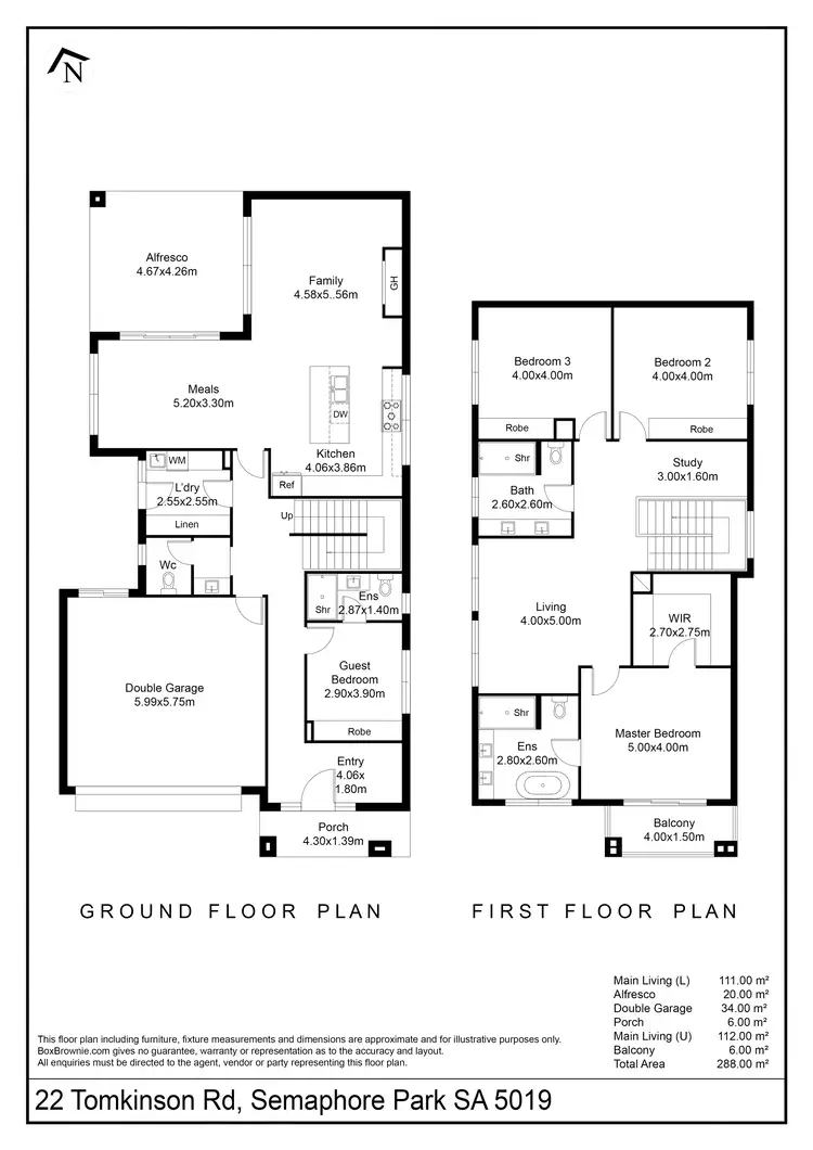 Floorplan of Homely house listing, 22 Tomkinson Road, Semaphore Park SA 5019