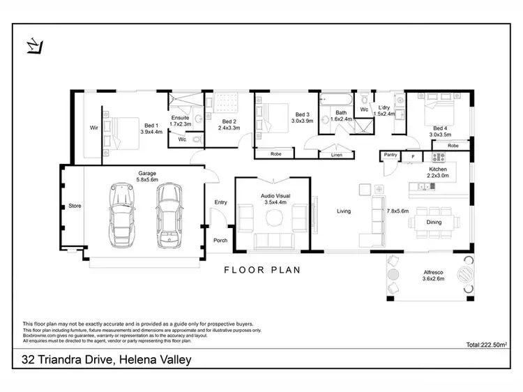Floorplan of Homely house listing, 32 Triandra Drive, Helena Valley WA 6056
