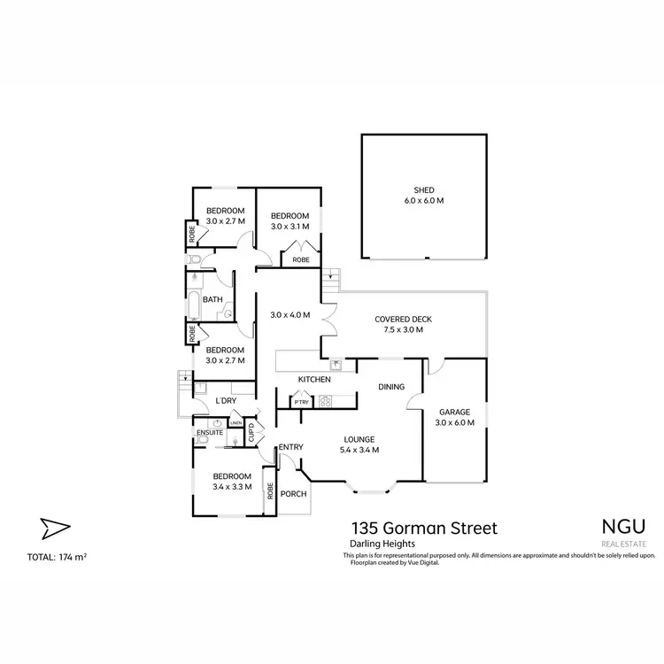 Floorplan of Homely house listing, 135 Gorman Street, Darling Heights QLD 4350