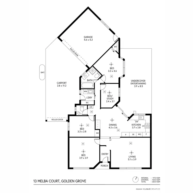 Floorplan of Homely house listing, 13 Melba Court, Golden Grove SA 5125