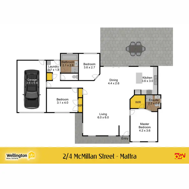 Floorplan of Homely unit listing, 2/4 McMillan Street, Maffra VIC 3860