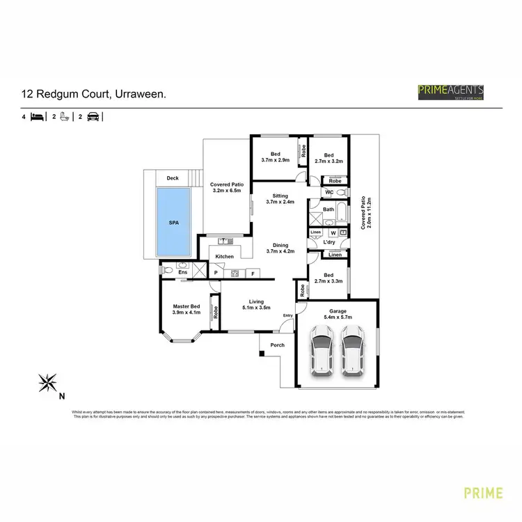 Floorplan of Homely house listing, 12 Red Gum Court, Urraween QLD 4655