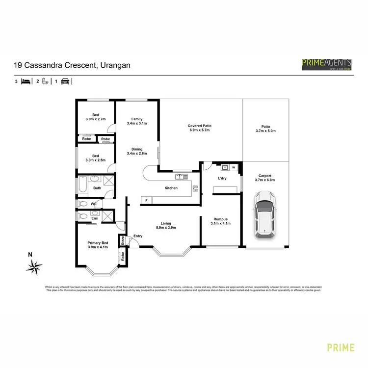 Floorplan of Homely house listing, 19 Cassandra Crescent, Urangan QLD 4655