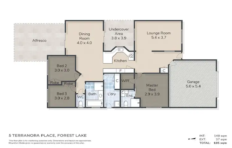 Floorplan of Homely house listing, 5 Terranora Place, Forest Lake QLD 4078