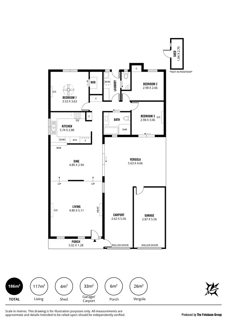 Floorplan of Homely unit listing, 1/6 Moorea Court, West Lakes SA 5021