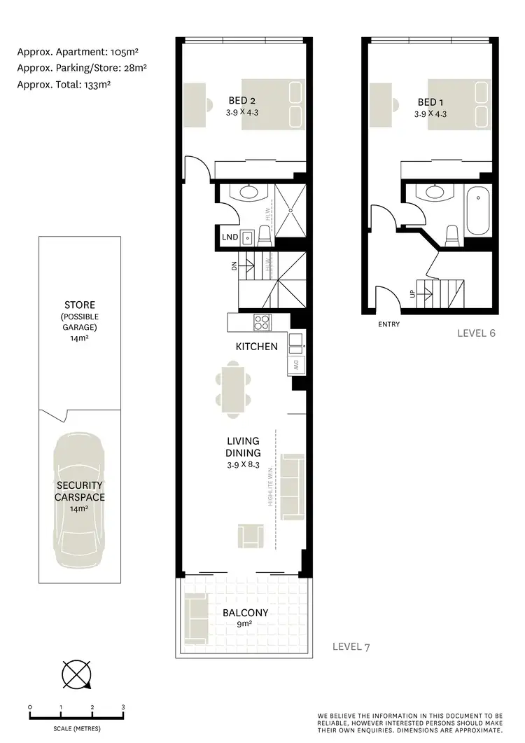 Floorplan of Homely apartment listing, 602/1-3 Larkin Street, Camperdown NSW 2050