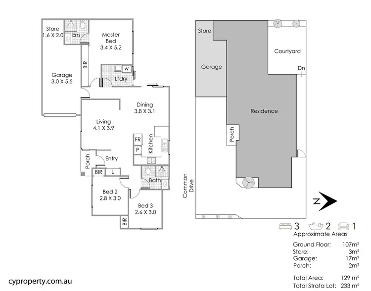 Floorplan of Homely townhouse listing, 29D Chipala Road, Westminster WA 6061
