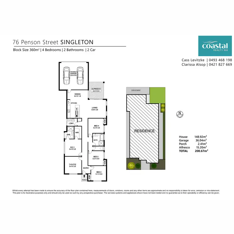Floorplan of Homely house listing, 76 Penson Street, Singleton WA 6175