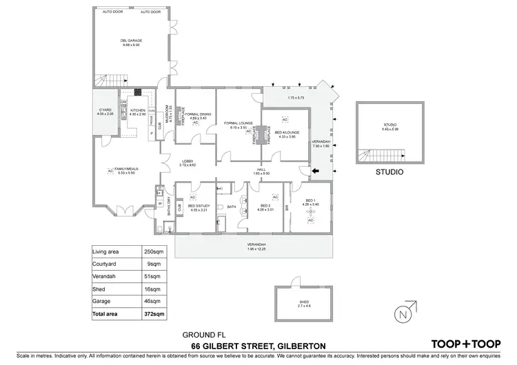Floorplan of Homely house listing, 66 Gilbert Street, Gilberton SA 5081
